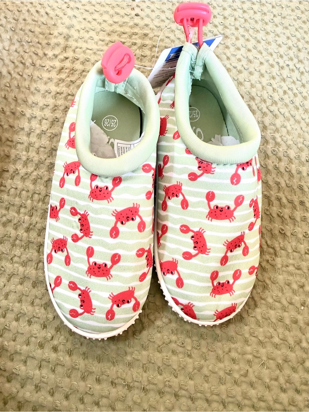 2 for $10 Kids Crab Water Shoes in Mint